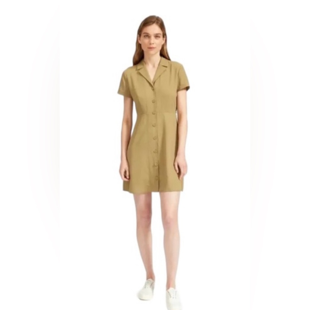 Everlane Tan Button-Up Dress